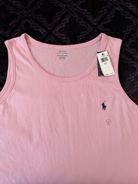 Polo Ralph Lauren Tank Top Mens 2LT Pink Pony Jersey Gym Run Beach Shirt New NWT